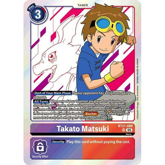 Digimon World Convergence Super Rare Takato Matsuki BT21-089