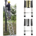 thumbnail image 3 of 12.5FT Telescoping Ladder Aluminum Telescopic Extension Multi Purpose Steps Non-Slip 330 lbs Capacity for Indoor Outdoor Work, 3 of 9