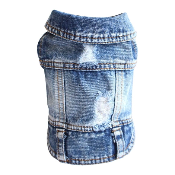 SIfdSeng Denim Vest for and Cats Fashionable Apparel with Adjustable Straps and Comfortable Fit
