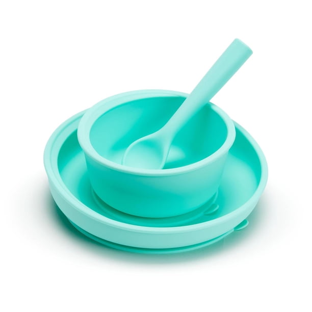 Juego de Alimentación Munchkin Menta Silicone para Bebés y Niños Pequeños