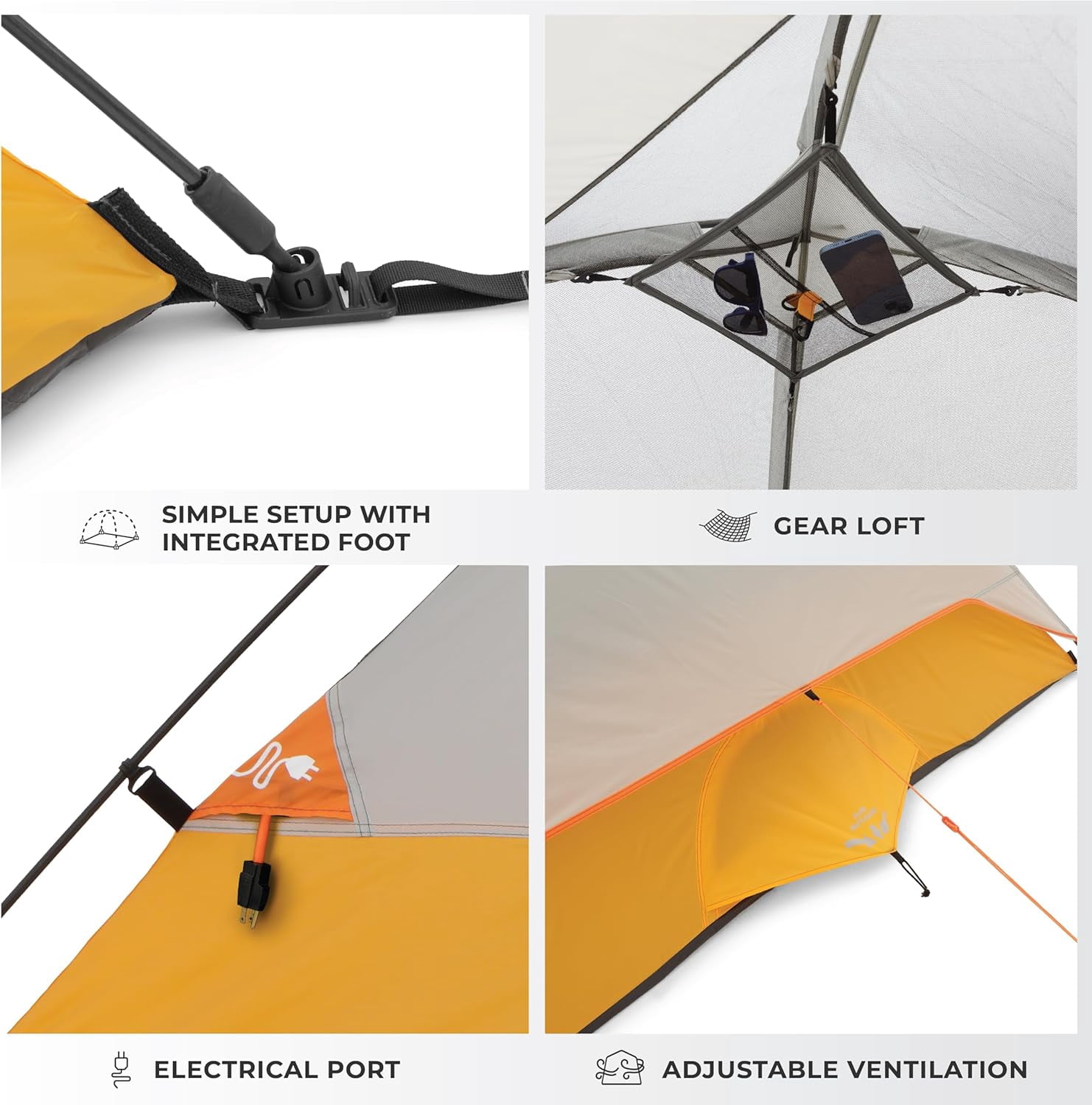 CORE 7' x 7' 3 Person Dome Backpacking Camping Tent, 8lbs
