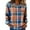 Orange, variant on Plaid Sweatshirts Womens Long Sleeve Jean Denim Patchwork Trendy Tops Crew Neck Blouses Loose Pullover Shirts (L, Black)