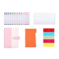 thumbnail image 1 of Carpeta de presupuesto A6 Baoblaze con hojas de presupuesto y sobres con cremallera Rosado, 1 of 7