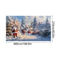 thumbnail image 3 of Décorations de Fête de Noël en Tissu Fond de Noël Traîneau Père Noël Éclairage Classique pour Femmes Décorations de Fête de Remise des Diplômes Collège 2022 Robe de Fête Décorations de Fête, 3 of 3