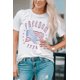thumbnail image 1 of ABPHQTO Camiseta blanca con gráfico FREEDOM Eagle Flag Print 1776 para mujer, 1 of 5