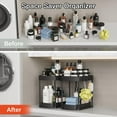 thumbnail image 5 of 2 Pack Multi-Purpose Pull-Out Storage Organizers, Under Sink Organizers and Storage for Bathroom & Kitchen, Under Cabinet Organizers and storage, 12.8 Inch, Black, 5 of 8