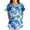 Dark Blue, variant on Scrub Top Uniforms for Women Floral Printed Nurse Uniform Stretchy Comfy Short Sleeve Scrubs Tops Nurses Healthcare T-Shirts Workers