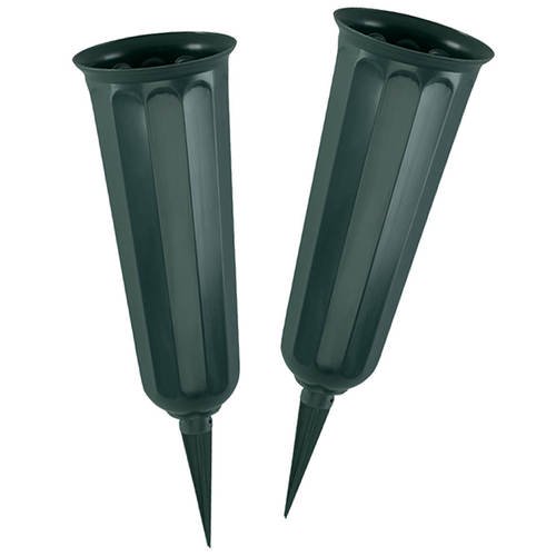 Set of 2 Memorial Cemetery Vases