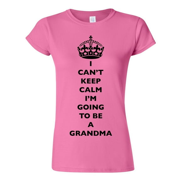 Junior I Can't Keep Calm I'm Going To Be A Grandma Grandmother Funny DT T-Shirt Tee