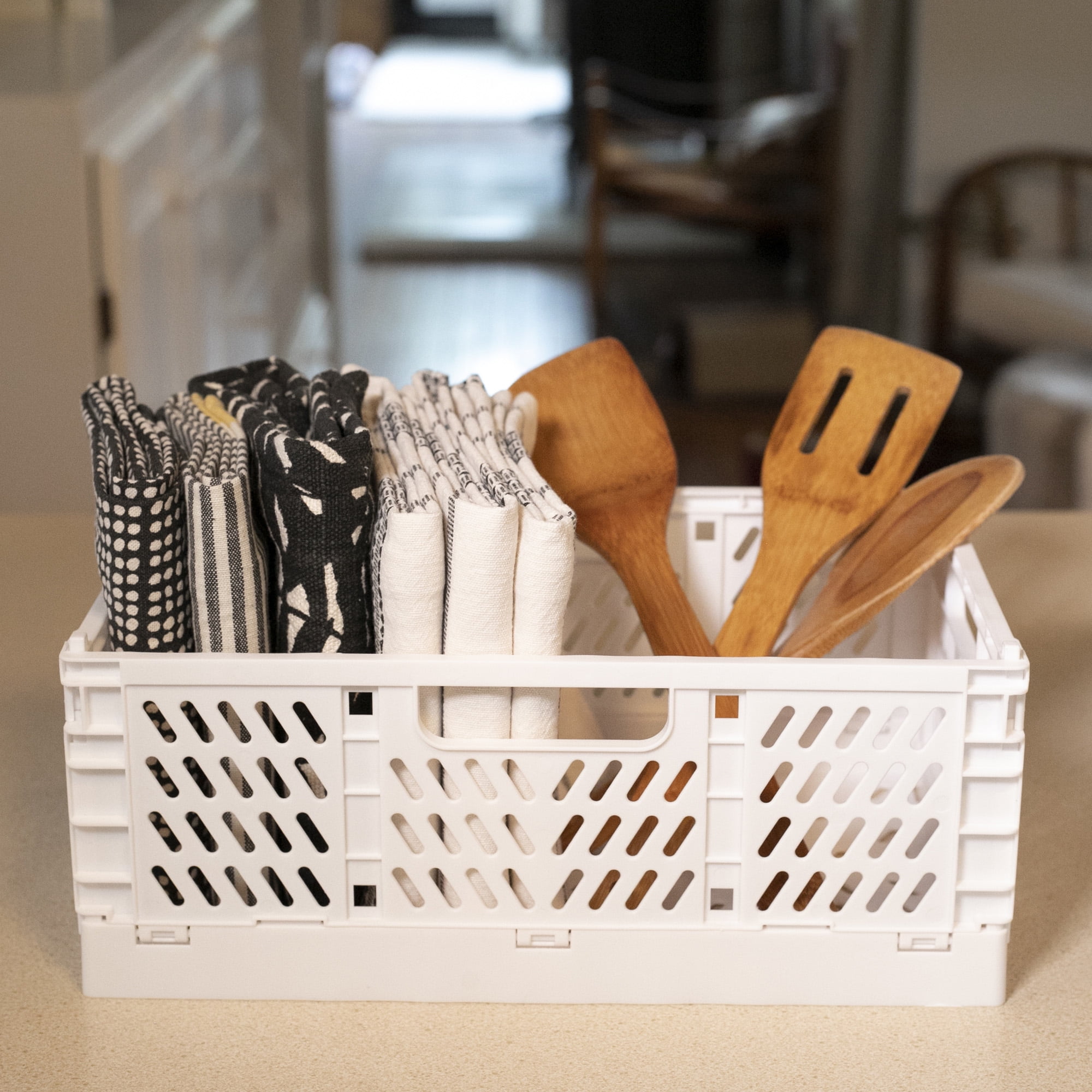 EZDO Medium Collapsible Storage Crates 3 Pack