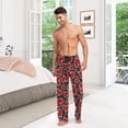 thumbnail image 6 of HPINK-T Men's Pajama Pants Soft Comfy Valentine's Heart Sleep Lounge Pants Pjs Bottoms with Pockets, 6 of 7
