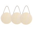 thumbnail image 4 of HAMPPLIES 3 Sets Round Door Sign Diy Wooden Circle Unfinished Blank Wood Pendants For Craft Enthusiasts, 4 of 8