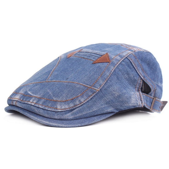Men Women Denim Berets Hats Newsboy Visor Hat Outdoor Adjustable Driving Golf Cap