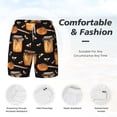thumbnail image 6 of Picia Bee and Honey pattern Mens Swim Trunks with Compression Liner Stretch Beach Shorts Quick Dry with Zipper Pockets No-Chafing Board Shorts-Large, 6 of 9
