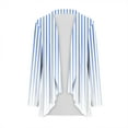 thumbnail image 7 of Miluxas Womens Casual Lightweight Gradient Striped Print Loose Long Sleeve Open Front Cardigan Coat Top Light Blue L(L), 7 of 7