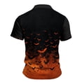 thumbnail image 7 of IAJDKMEK Halloween Men's Short Sleeve Polo Shirt - Collared Knit Shirt Breathable Summer Shirt for Holiday Wear, Daily, Golf Shirt & Costume,Orange S, 7 of 7
