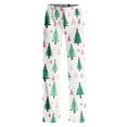 thumbnail image 4 of WTOBBY Women's Anime Design Pajama Pants with Christmas Print, Sleepwear for Casual Use, Elastic Waist for Comfort, Straight Leg Yoga Trousers, Ideal for Home and Lounge,White XL, 4 of 7