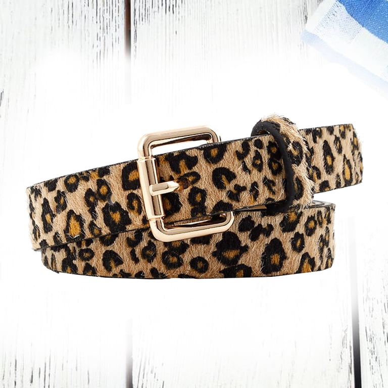 SOPOTUTU Leopard PU leather Belt Women display picture 1