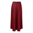 thumbnail image 7 of MIXUE Skirts For Women Summer Satin Solid Color Elastic High Waist Elegant Party A Line Maxi Skirt Streetwear,Red,L, 7 of 7