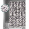 thumbnail image 3 of Small Stall Shower Curtain 36x72 Inch Narrow Half Size Farmhouse Purple Bath Curtains Bathroom Decor Vintage Flower Leaf Botanical Plant Waterproof Fabric Shower Curtain Set with Hooks 36 Inch, 3 of 6