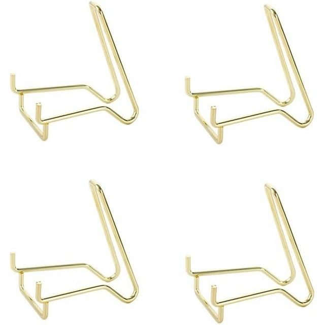 Leadigol 4 Pcs Supports d'Exposition en Métal, Support d'Assiette Carré Support d'Exposition, Support d'Exposition en Agate Base Rack, Chevalet Supports d'Exposition en Métal, pour Support d'Assiette Support d'Assiette