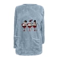 thumbnail image 4 of Darzheoy Womens Christmas Tops Thermal Fall Winter Casual Long Sleeve Plus Size Sweatshirts Printed Solid Color Graphic Round Neck Plush Thickened Hoodless Blouses, 4 of 4
