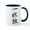 White/Navy Inside, variant on CafePress - Lone Wolf Kanji Symbol Mug - 11 oz Ceramic Mug - Novelty Coffee Tea Cup