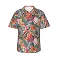 thumbnail image 1 of Fotbe Tropical Fruit Camisa Hawaiana para Hombre Unisex – Camisa Casual de Verano con Botones de Manga Corta de Algodón y Lino,XX-Large, 1 of 7