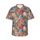 thumbnail image 1 of Fotbe Tropical Fruit Camisa Hawaiana para Hombre Unisex – Camisa Casual de Verano con Botones de Manga Corta de Algodón y Lino,Small, 1 of 7