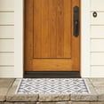 thumbnail image 3 of SAFAVIEH Courtyard Wasif Geometric Indoor/Outdoor Area Rug, Ivory/Black, 2'7" x 5', 3 of 10