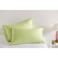thumbnail image 1 of Nvzi 3 fundas de almohada lisas de 60 cm. Clásicas y atemporales, fundas de almohada sencillas de color puro, que combinan con cualquier cama. 48 x 74 cm (verde)., 1 of 5