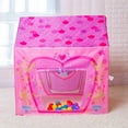 thumbnail image 4 of POCO DIVO Floral Princess Castle Girls Pink Palace Play Tent Kids Pretend Fairy Playhouse, 4 of 5