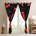 thumbnail image 4 of Football 42"x63" Set of 2 Panels Window Curtains & Drapes Sports Blackout Curtains American Football Print Curtains,Rugby Game Sports Themed Darkening Curtains Red Black Room Decor, 4 of 5
