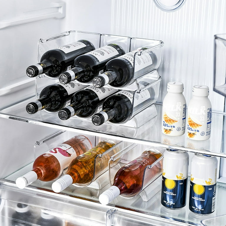Yesbay Stackable Wine Holder Anti break PET Space Saving Display Wine Rack Household Supplies