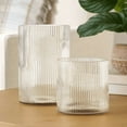 thumbnail image 5 of Better Homes & Gardens Clear Glass Ribbed Hurricane Candleholder, 8", Large, 5 of 14