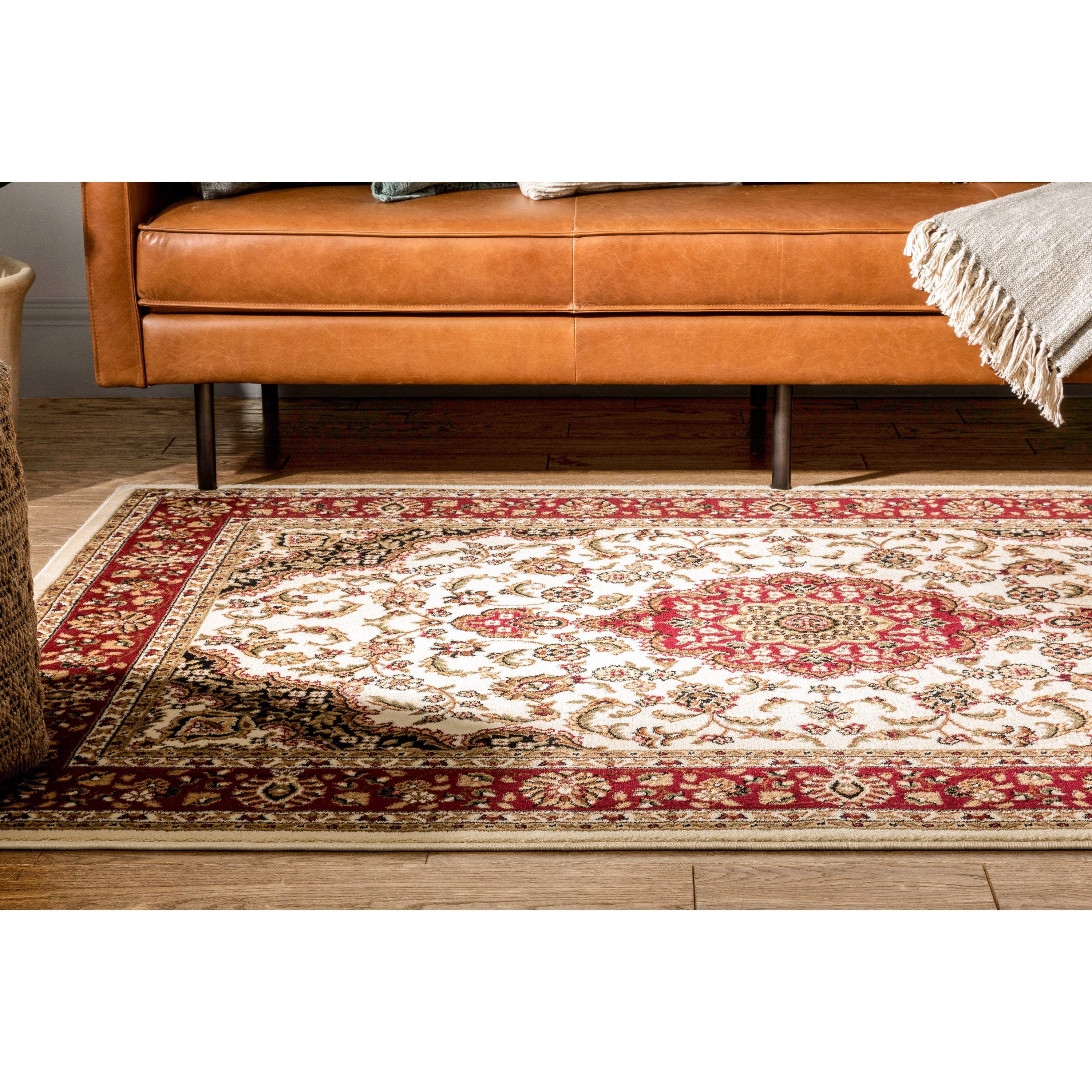 St. Croix Navy Traditions Kashan Wool Rug - 6' x 6' Round