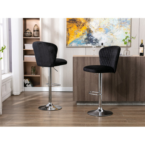 Swivel Bar Stools,Modern Adjustable Counter Height Bar Stool Chairs with Back and Footrest