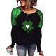 thumbnail image 2 of RKSTN Women's St Patrick's Day T Shirts Top Oversized Crewneck Glitter Luckys Irish Shamrocks Paddy's Day Graphic Print Long Sleeve Shirt Womens Casual Plus Size Round Neck Loose Fits Comfy Tees, 2 of 9