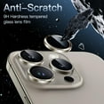 thumbnail image 4 of JETech Camera Lens Protector for iPhone 15 Pro 6.1-Inch and iPhone 15 Pro Max 6.7-Inch, 9H Tempered Glass Metal Individual Ring Cover, HD Clear, 3-Pack (Natural Titanium), 4 of 7