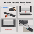 thumbnail image 4 of Ruedamann 0.6" Rise Threshold Ramps for Doorways, Sturdy Rubber Threshold Ramp, Non-Slip Ramp for Wheelchair for Home, Adjustable and Cuttable for Wheelchairs, Scooters, Sweepers, Curbs, 4 of 8