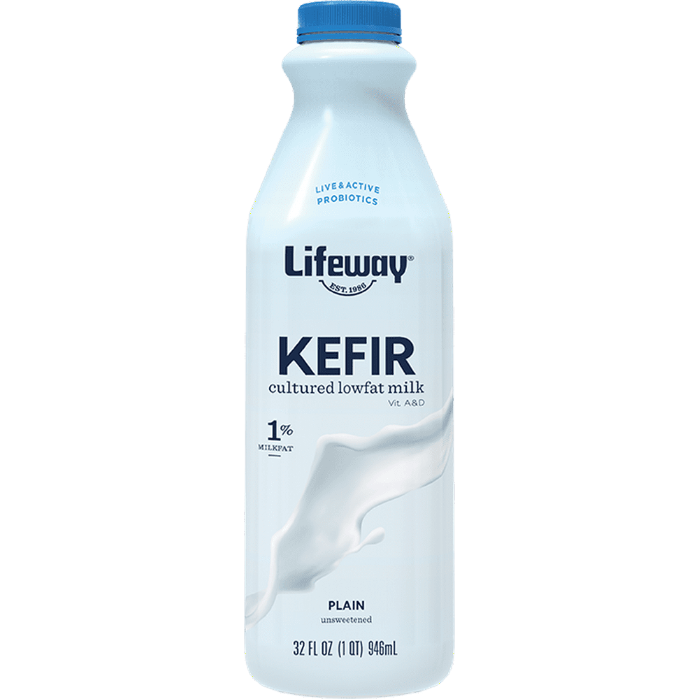 Lifeway Plain Kefir, Low Fat Milk Protein Probiotic Drink, 32 Oz ...