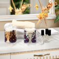 thumbnail image 4 of Yayeee 2 Pack Qtip Holder Dispenser for Bathroom with Lid Cotton Swab Canister, Orange Astronaut Planet, 4 of 6