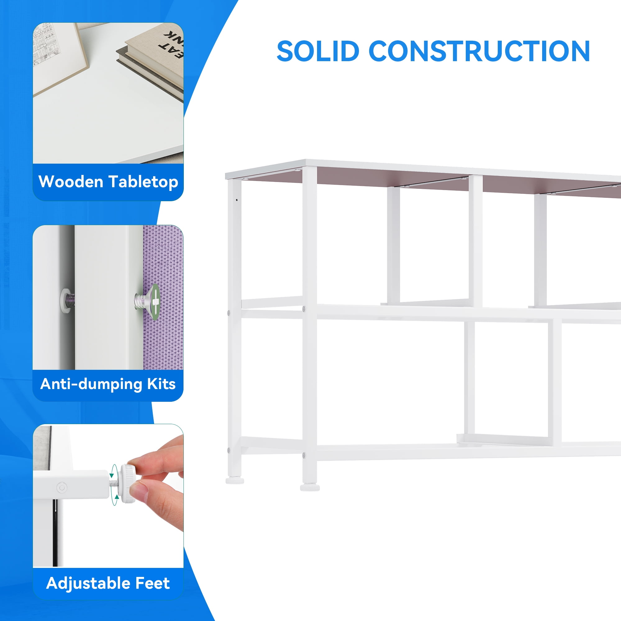 Uforic 5-Drawer Fabric Storage Organizer,Wide Dresser for Bedrooms,Living Rooms,and Closets,Versatile Storage Tower with Steel Frame,Easy-Access Fabric Bins & Wooden Top