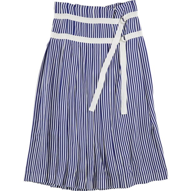 Joseph Womens Clyde Tumbona Stripe Falda plisada, Azul, 10
