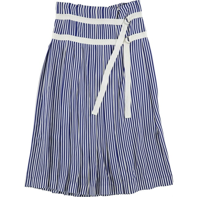 Joseph Womens Clyde Tumbona Stripe Falda plisada, Azul, 10