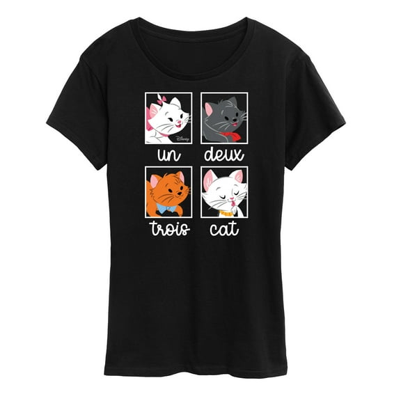 Disney Classics - Cats & Dogs - Un Deux Trois Cat - Women's Short Sleeve Graphic T-Shirt