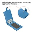 thumbnail image 4 of Uxcell Folded PU Leather ID Badge Holder with Lanyard with 1 Clear Window 4 Card Slot Blue, 4 of 6