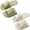 White+Green, variant on 2Pack Portable Foldable Travel Slippers for Men  - Lightweight EVA Non-Slip Slides - Palm-Sized Compact Shower & Beach Shoes