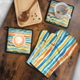 thumbnail image 5 of Colorful and Grey Abstract Art Artwork Kitchen Oven Mitt and Pot Holder Sets 4 Pcs for Baking, Cooking and Grilling, Heat Resistant Up To 392 °F, 5 of 7