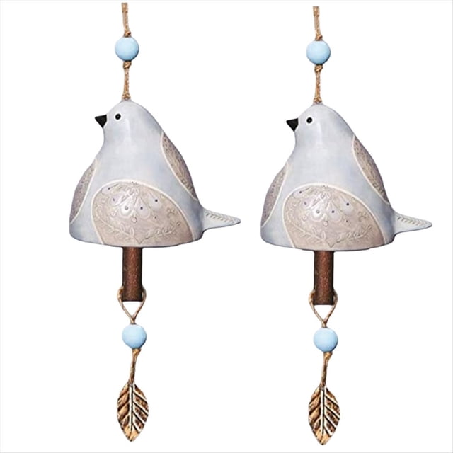Colgante de Campana con Canto de Pájaro de , Carillón de Viento Campestre, Colgante de Carillón de Viento Artesanal de Resina, Decoración del Hogar del Patio